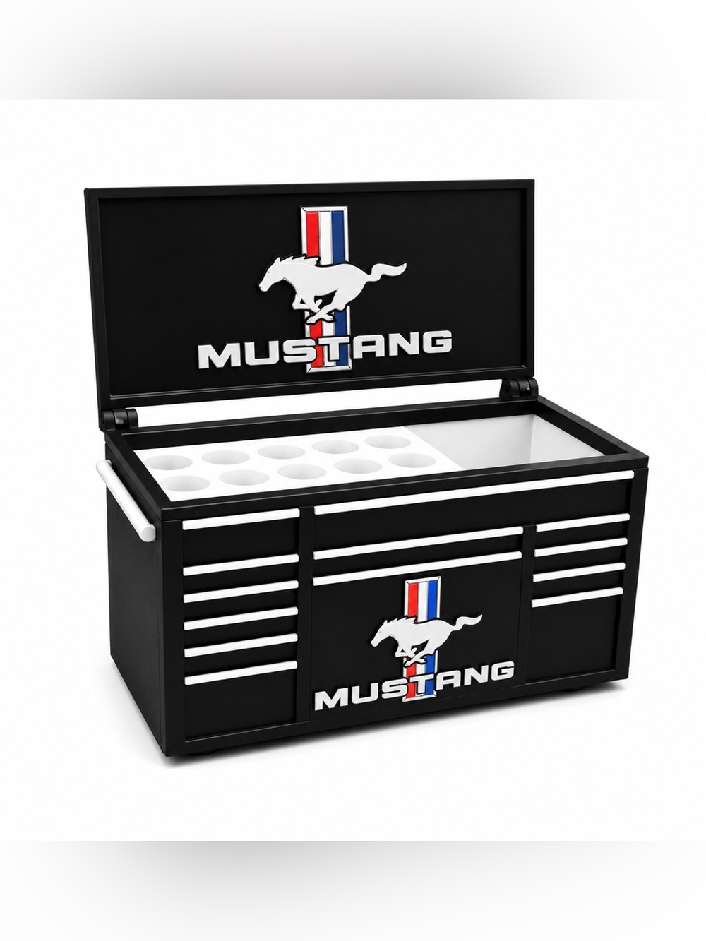 Mustang Mini Toolbox Pen And Trinket Holder Desk Top Organizer